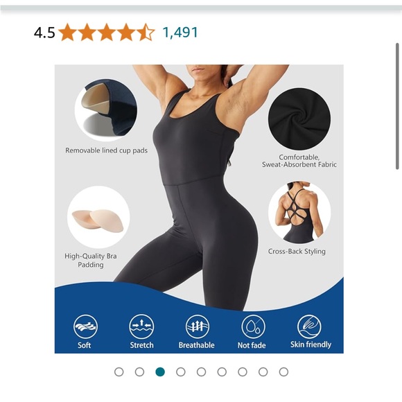 Women’s NWOT LOVESOFT Athletic Bodysuit in Black - Picture 1 of 6